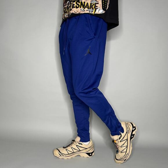 Jordan Other - Vintage Y2K Jordan Sweatpants Mens M Dark Blue Black Jumpman Polyester Joggers